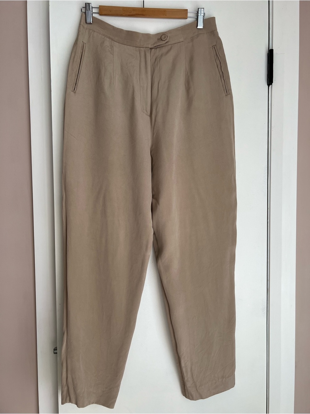 Tahari silk tailored trousers L